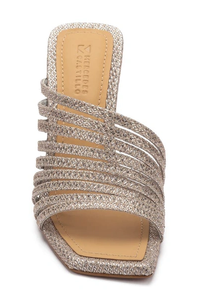Shop Mercedes Castillo Cecilia Wedge Sandal In Platinum