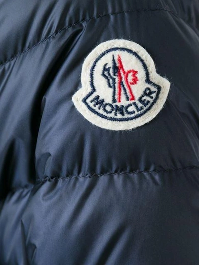 Shop Moncler 'lans' Padded Jacket - Blue