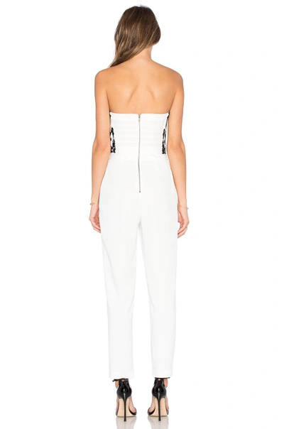 Shop Alice And Olivia Jeri Jumpsuit In Off White & Black