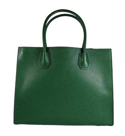 Michael Kors Mercer Large Green Pebbled Leather Convertible Tote Shoulder  Bag