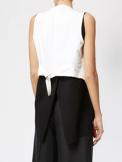 Shop Ann Demeulemeester 'angelina' Waistcoat - White