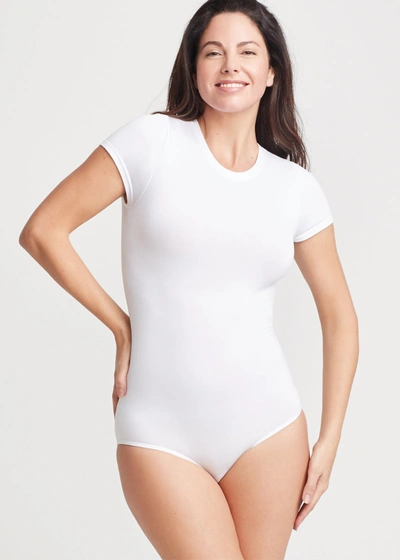 Shop Yummie Lucy Shaping Bodysuit In White
