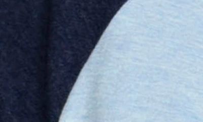 Unsimply Stitched Raglan Pullover Hoodie In Heather Light Blue