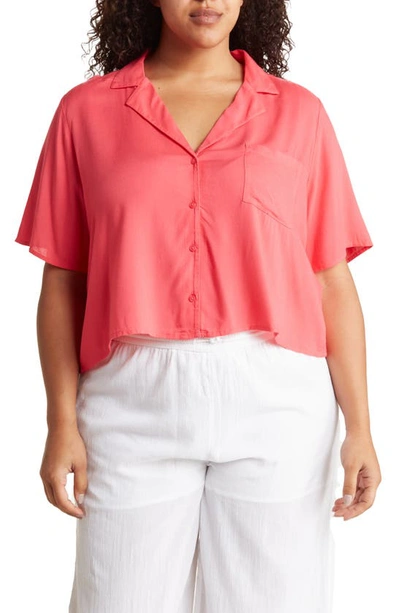 Shop Abound Camp Shirt In Pink Ribbon