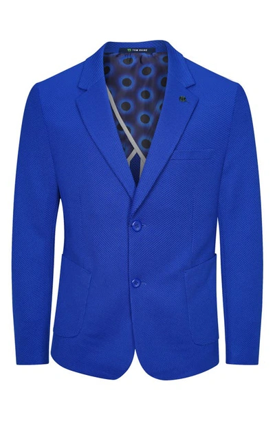 Shop Tom Baine Performance Two-button Waffle Sport Coat In Royal