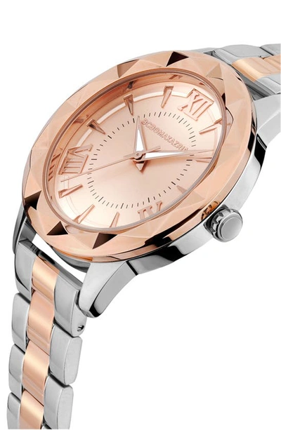 Shop Bcbgmaxazria Classic Two-tone Bracelet Watch, 36mm In Silver Multi