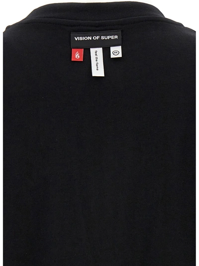 Shop Vision Of Super Logo Print T-shirt Black