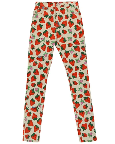 Shop Gucci Strawberry Skinny Pant In Multi