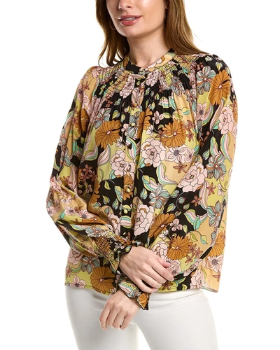Shop Johnny Was Diana Silk Blouse In Multi