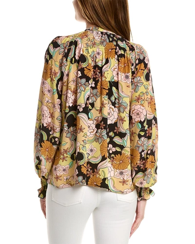 Shop Johnny Was Diana Silk Blouse In Multi
