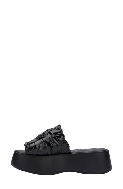 Shop Melissa X Isabela Capeto Becky Panc Platform Slide Sandal In Black/ Black