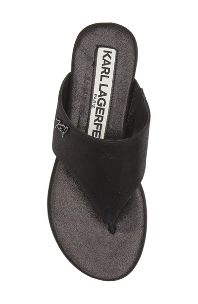 Shop Karl Lagerfeld Karsyn Platform Flip Flop In Black