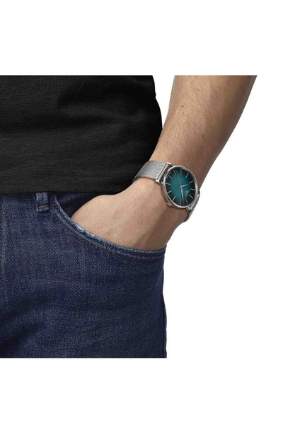 Shop Tissot Everytime Mesh Strap Watch, 40mm In Grey