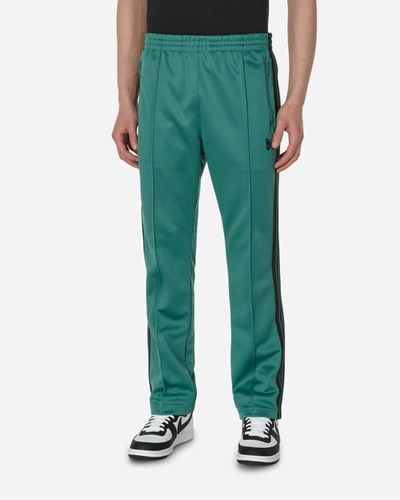 Shop Needles Poly Smooth Narrow Track Pants Emerald In Red