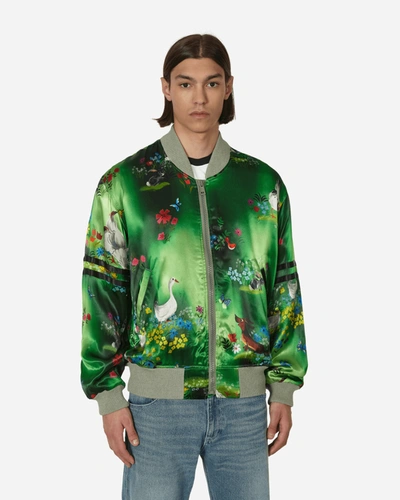 Shop Cormio Fatimah Bomber Jacket Green In Multicolor