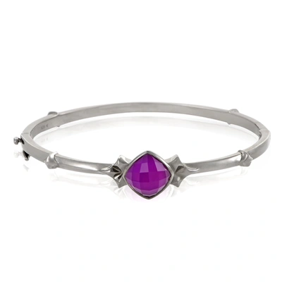 Shop Stephen Webster Womens Silver Quartz And Sugilite Bangle Bracelet In Purple