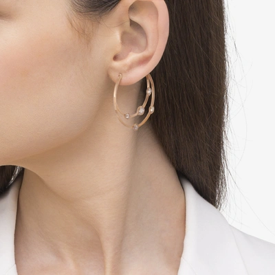 Shop Swarovski Gaze Rose Gold-plated Crystal Hoop Earrings
