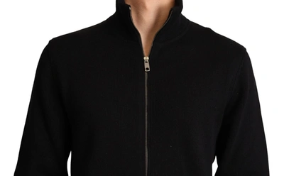 Shop Dolce & Gabbana Elegant High Neck Cashmere Blend Men's Sweater In Black