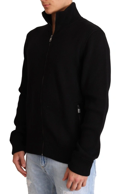 Shop Dolce & Gabbana Elegant High Neck Cashmere Blend Men's Sweater In Black