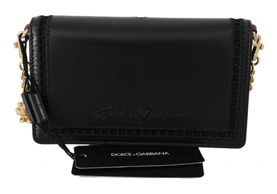 Shop Dolce & Gabbana Black Leather Lucia Shoulder Messenger Hand Women's Bag