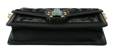 Shop Dolce & Gabbana Black Leather Lucia Shoulder Messenger Hand Women's Bag