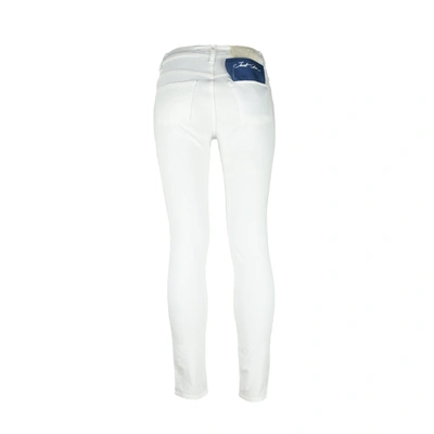 Shop Jacob Cohen White Cotton Jeans &amp; Women's Pant