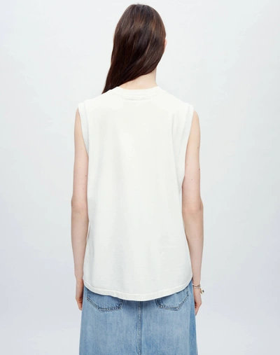 Shop Re/done Oversized Muscle Tank "gotta Have It" In Vintage White