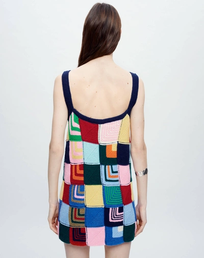 Shop Re/done Patchwork Dress In Multi