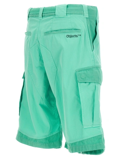 Objects Iv Life Mint Cotton Cargo Bermuda Shorts