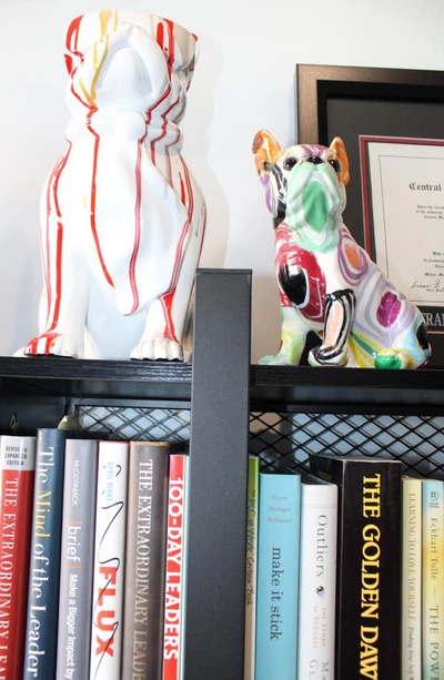 Shop Interior Illusions Sitting Swirling French Bulldog Art Sculpture In Multi-color