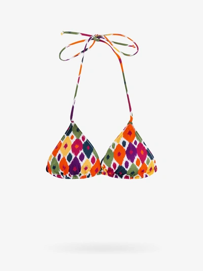 Shop Mc2 Saint Barth Bikini Top In Multicolor