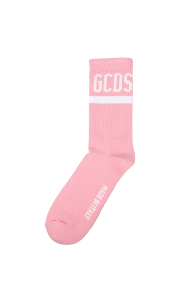 Shop Gcds Short Socks Cotton Pink Pink