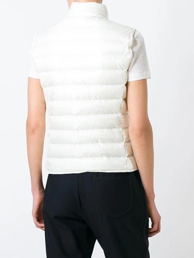 Shop Moncler 'liane' Padded Gilet In Neutrals