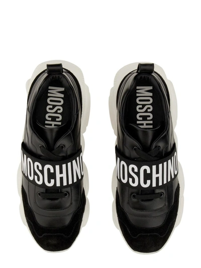Shop Moschino Sneakers Teddy In Black