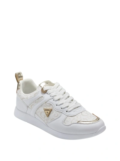 Shop Guess Factory Jolies Logo Sneakers In White