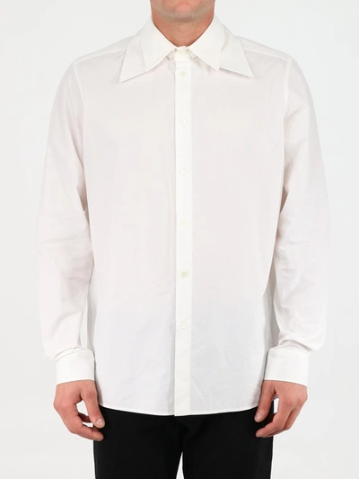 Shop Valentino White Shirt With Double Collar