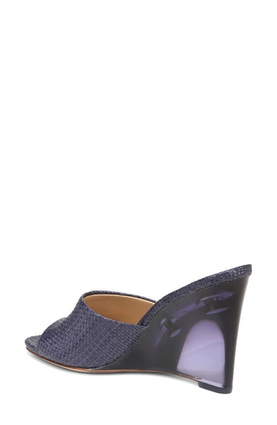 Shop Veronica Beard Dali Lucite Wedge Slide Sandal In Eclipse
