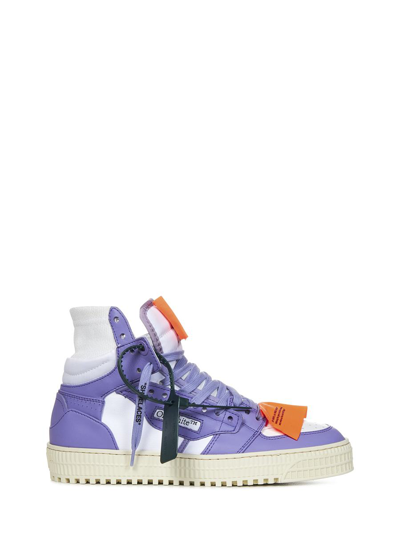 Shop Off-white 3.0 Off Court Leather Sneakers In Purple