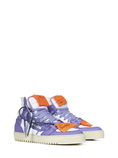 Shop Off-white 3.0 Off Court Leather Sneakers In Purple