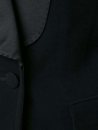 Givenchy Satin Lapel Cold Shoulder Jacket In Black