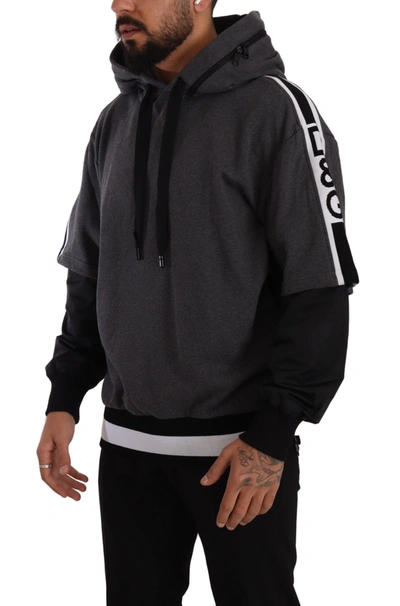 Dolce & Gabbana Gray Black  #dgmillennials Sweater In Black And Gray