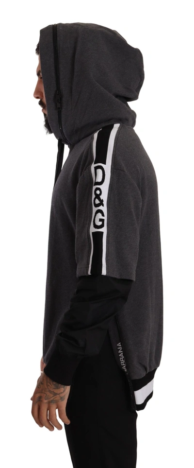 Dolce & Gabbana Gray Black  #dgmillennials Sweater In Black And Gray