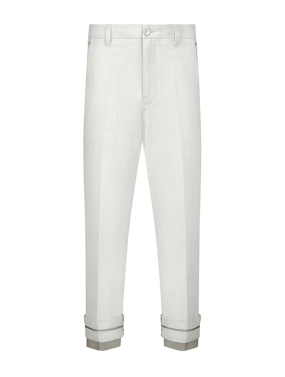 Shop Dior Gardener`s Trousers In White