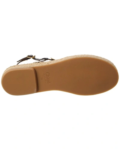 Shop Chloé Pema Leather Sandal In Black