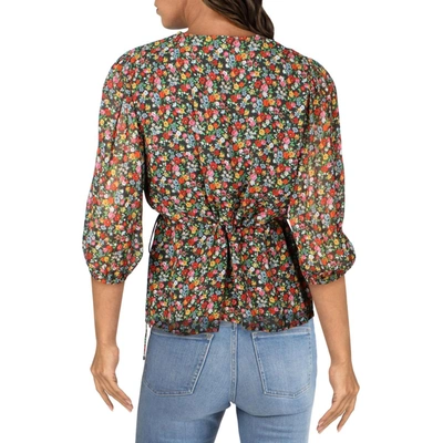 Shop Notes Du Nord Neeve Womens Floral Open Front Wrap Top In Multi