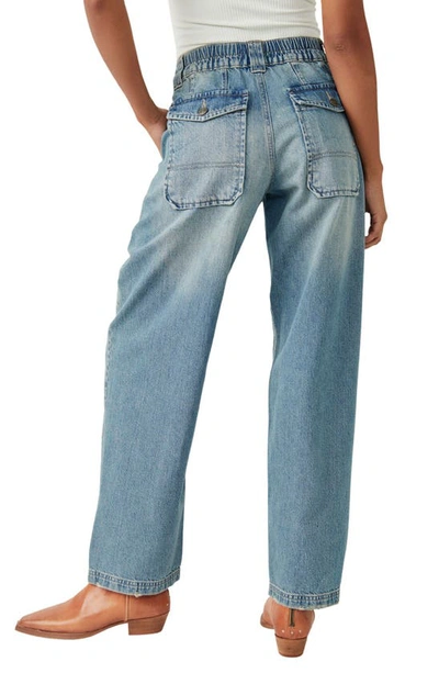 Free People Maeve Oversize Low Slung Rigid Jeans In Stardust