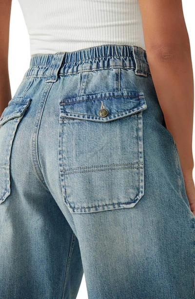 Free People Maeve Oversize Low Slung Rigid Jeans In Stardust