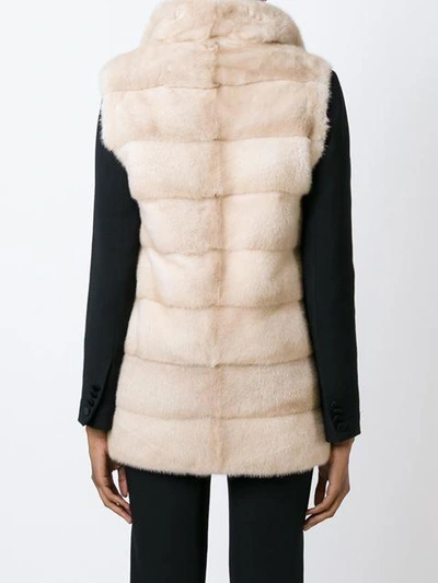 Shop Liska Cashmere Zipped Vest In Neutrals
