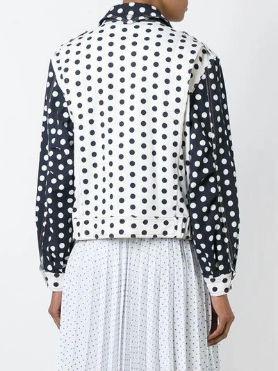 Shop Jw Anderson Polka Dot Denim Jacket