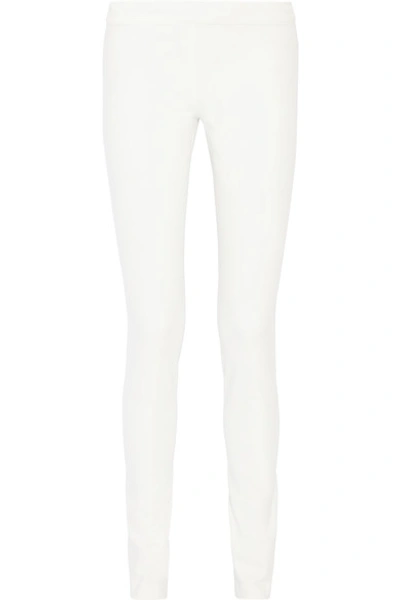 The Row Stratton Stretch Cotton-blend Leggings In White